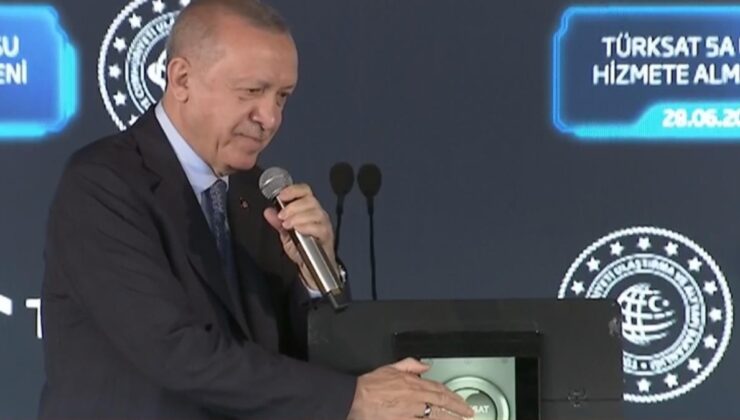 son dakika: cumhurbaşkanı erdoğan butona bastı, ilk görüntü yayınlandı! türksat 5a uydusu hizmete başladı