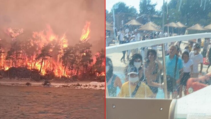 bodrum ve milas’ta alevler büyük otellere dayandı! turistler teknelerle tahliye edildi