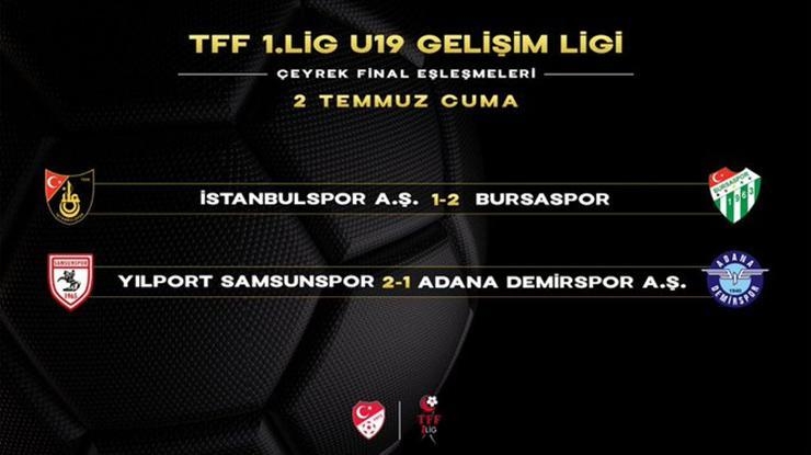 tff 1. lig 19 yaş altında bursaspor ve samsunspor yarı finale…