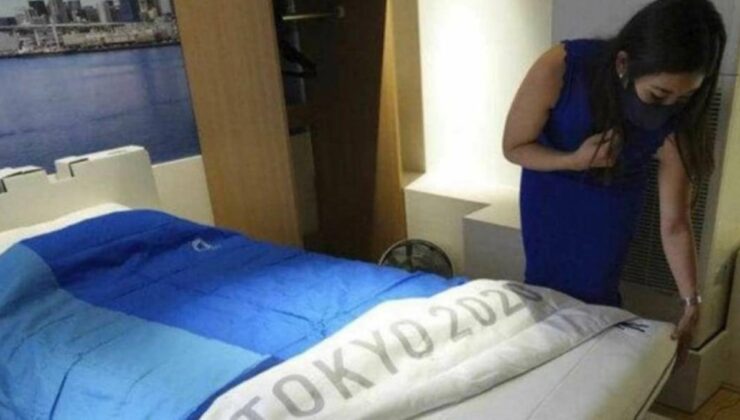 tokyo olimpiyatları’nda sporcuların yatak odasına cinsel ilişkiyi önleyen yatak konuldu