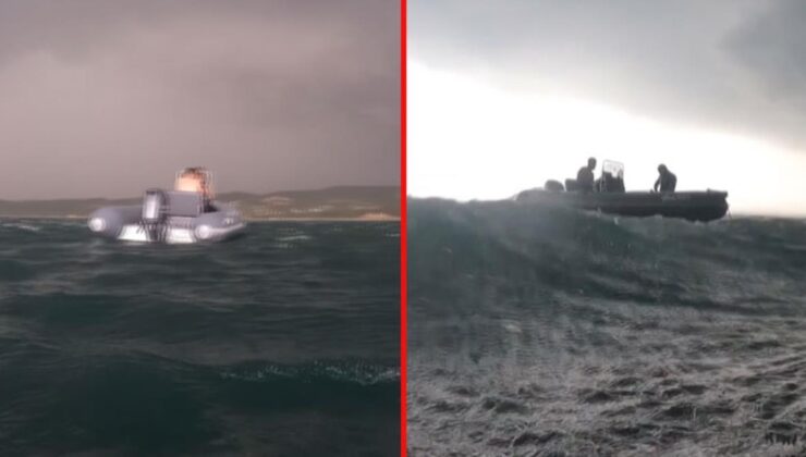 YouTube kanalı için video çekerken denizin ortasında fırtınaya yakalandılar