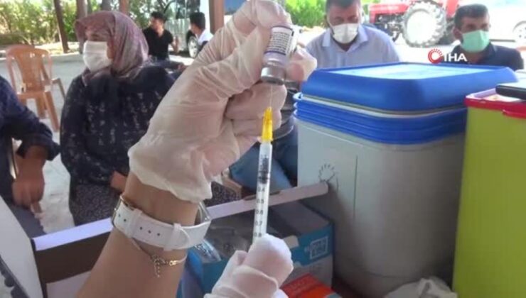aksaray’da mobil aşı ekipleri köy köy dolaşıp aşı yapıyor