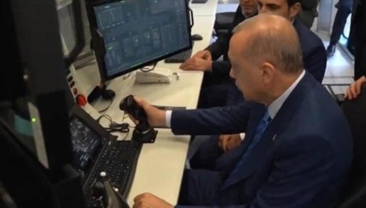 akinci ti̇ha tsk’ya teslim edildi! kontrol masasının başına ilk cumhurbaşkanı erdoğan geçti