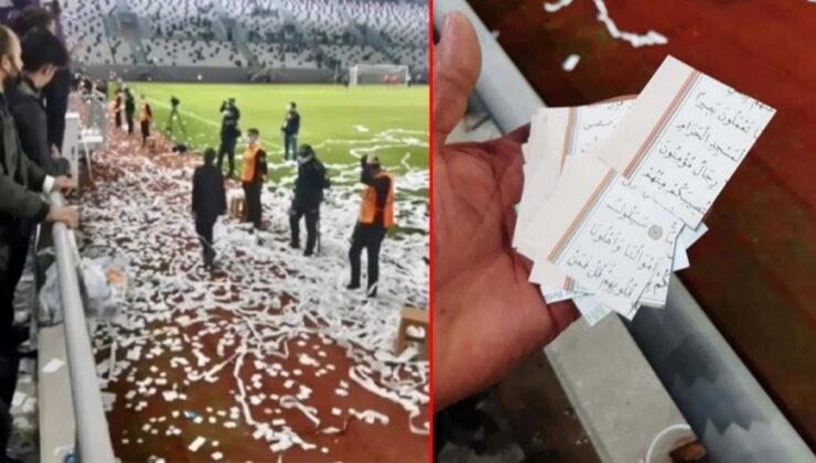 ordu’daki futbol karşılaşmasında büyük skandal! kuran-ı kerim sayfalarını kesip konfeti yaptılar