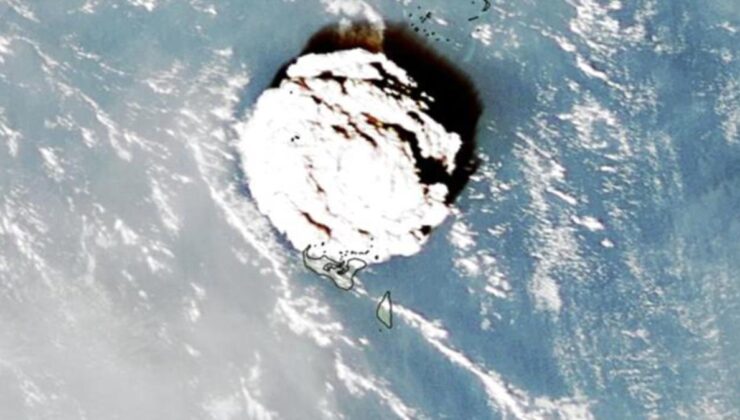 tonga’daki volkanik patlama uydu görüntülerine yansıdı