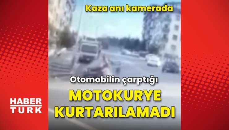 başkent’te feci kaza kamerada! motokurye kurtarılamadı