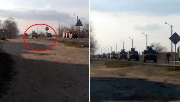 savaşın acı tablosu! ukraynalı sivil, canı pahasına kendini rus konvoyunun önüne attı