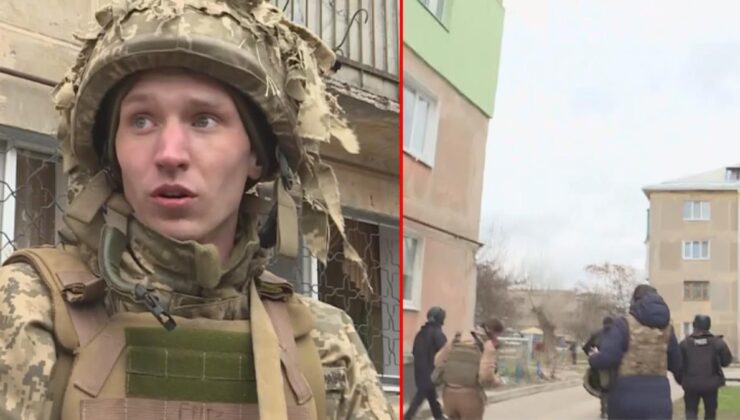 ukrayna’da panik anları! askerle yapılan röportaj sırasında bomba atıldı
