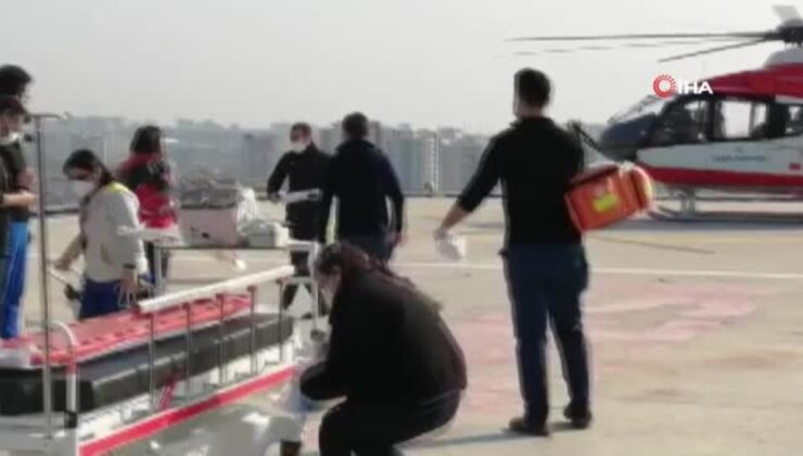 ambulans helikopteri kalp krizi ve epilepsi nöbet geçiren hastalar için havalandı