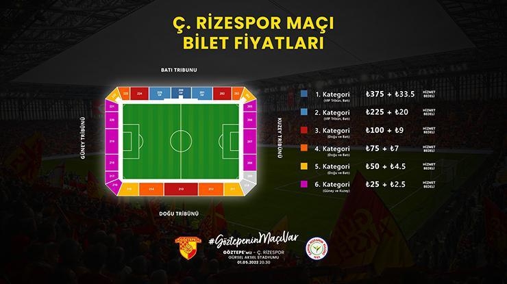 göztepe – çaykur rizespor maçının biletleri satışta