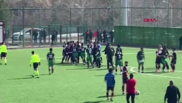spor elazığ’da amatör lig maçında kavga 18 kırmızı kart çıktı